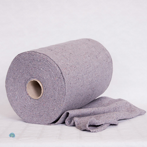 Algocel Textil. Bobina trapo muletón azul