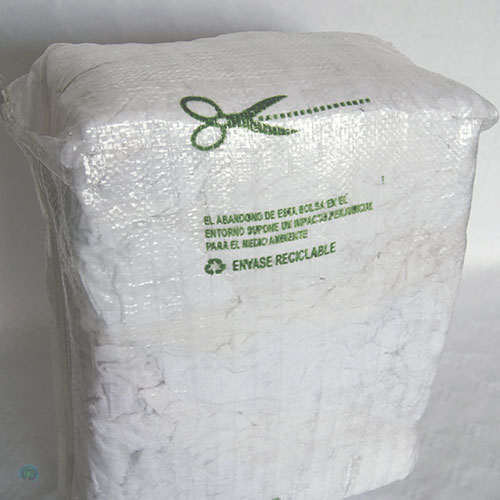 Algocel Textil. Trapo Punto blanco fino. Paquete